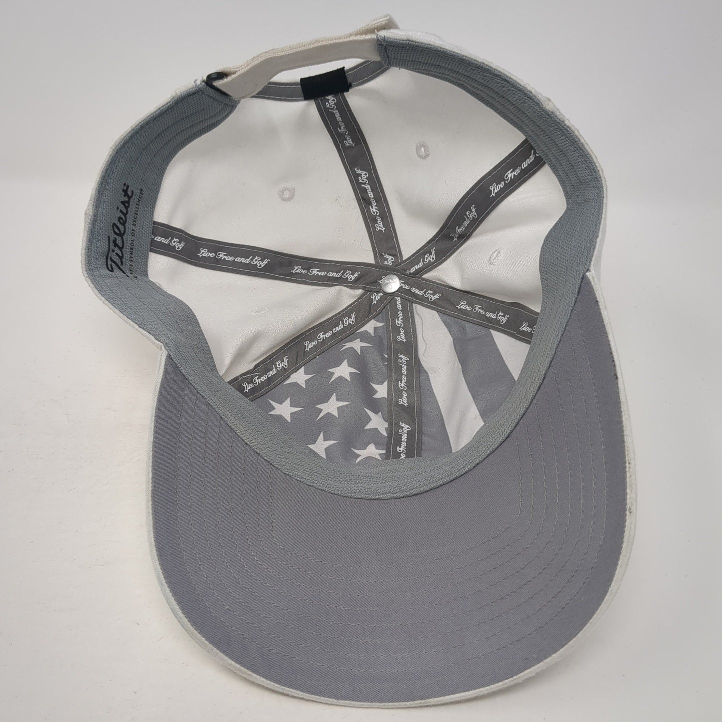 Titleist Strapback Baseball Cap White One Size Adjustable Embroidered Patriotic