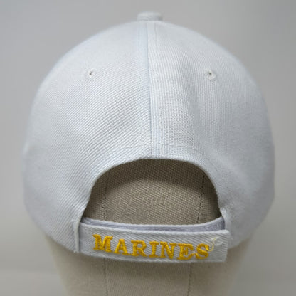 Golden Lion Baseball Cap White One Size USMC Marines EGA Strapback Military Hat