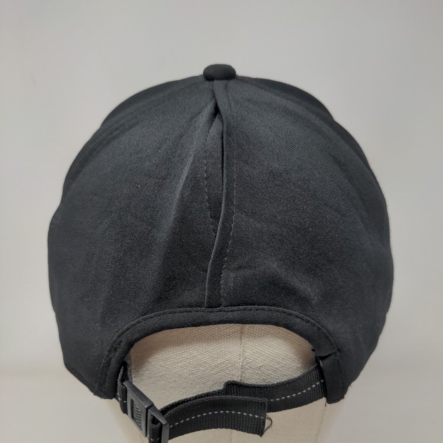 Unbranded Slideback Hat Black OSFM Adjustable Ponyback 6 Panel Blank