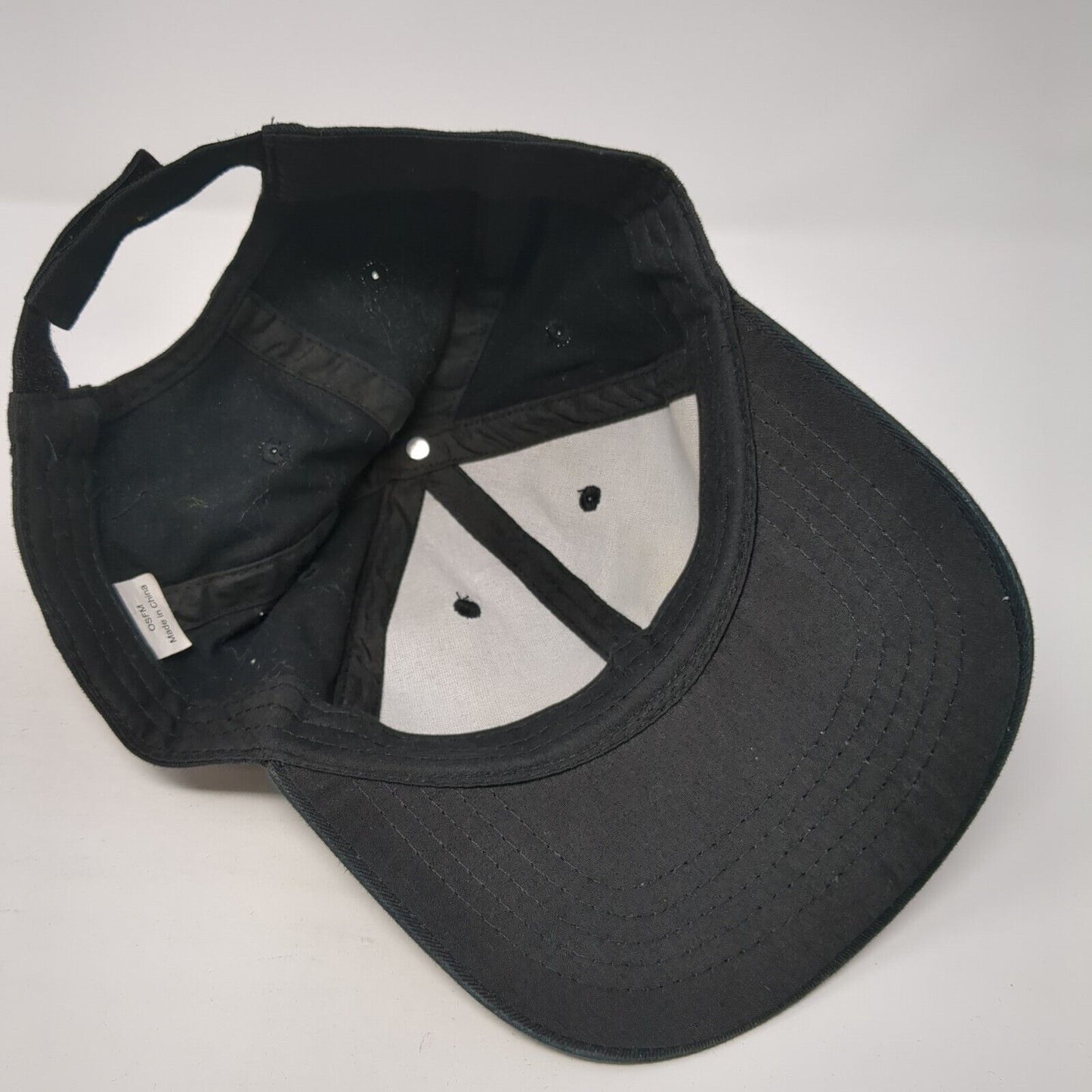 Unbranded Strapback Hat Black One Size Adjustable Vent Holes Blank