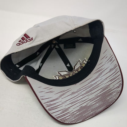Adidas Mississippi State Bulldogs NCAA Cap Gray Red XL Hat Stretch Fit Patterned