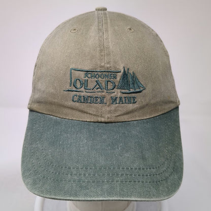 Fahrenheit Baseball Cap Gray Green One Size Schooner Olad Camden Maine Sailboat
