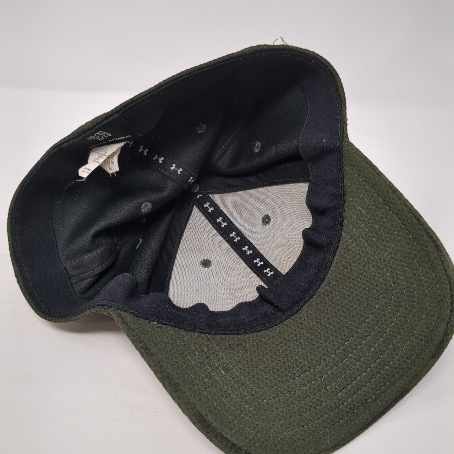 Under Armour Fitted Hat Camo Large/XL Embroidered Logo Outdoor 6 Panel