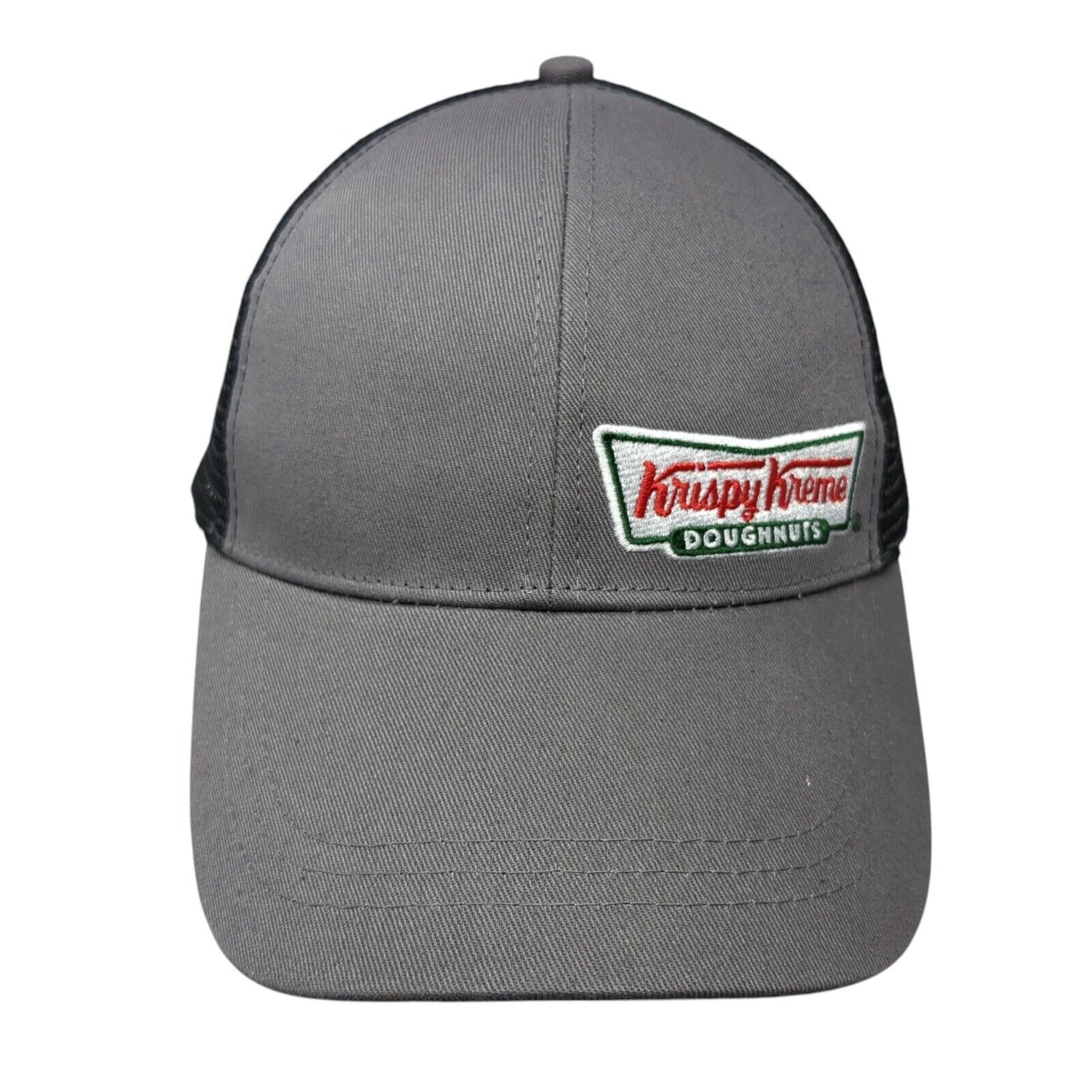 Krispy Kreme Doughnuts Snapback Trucker Hat Gray OS Adjustable Mesh Back HALO