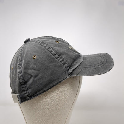The Pressbox Slideback Hat Gray One Size Solid Adjustable Embroidered