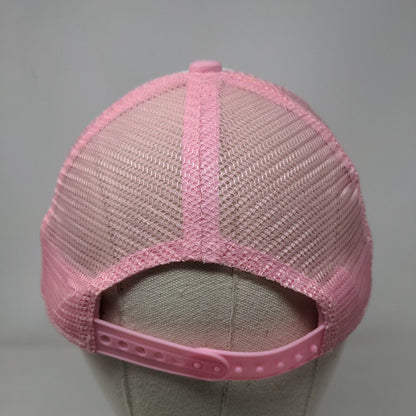 Mermaid Hair Don't Care Snapback Mesh Back Trucker Hat Pink 5-10 Years