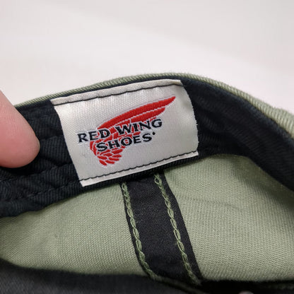 Red Wing Shoes Snapback Green White One Size Logo Patch 1905 Workwear Twill Hat