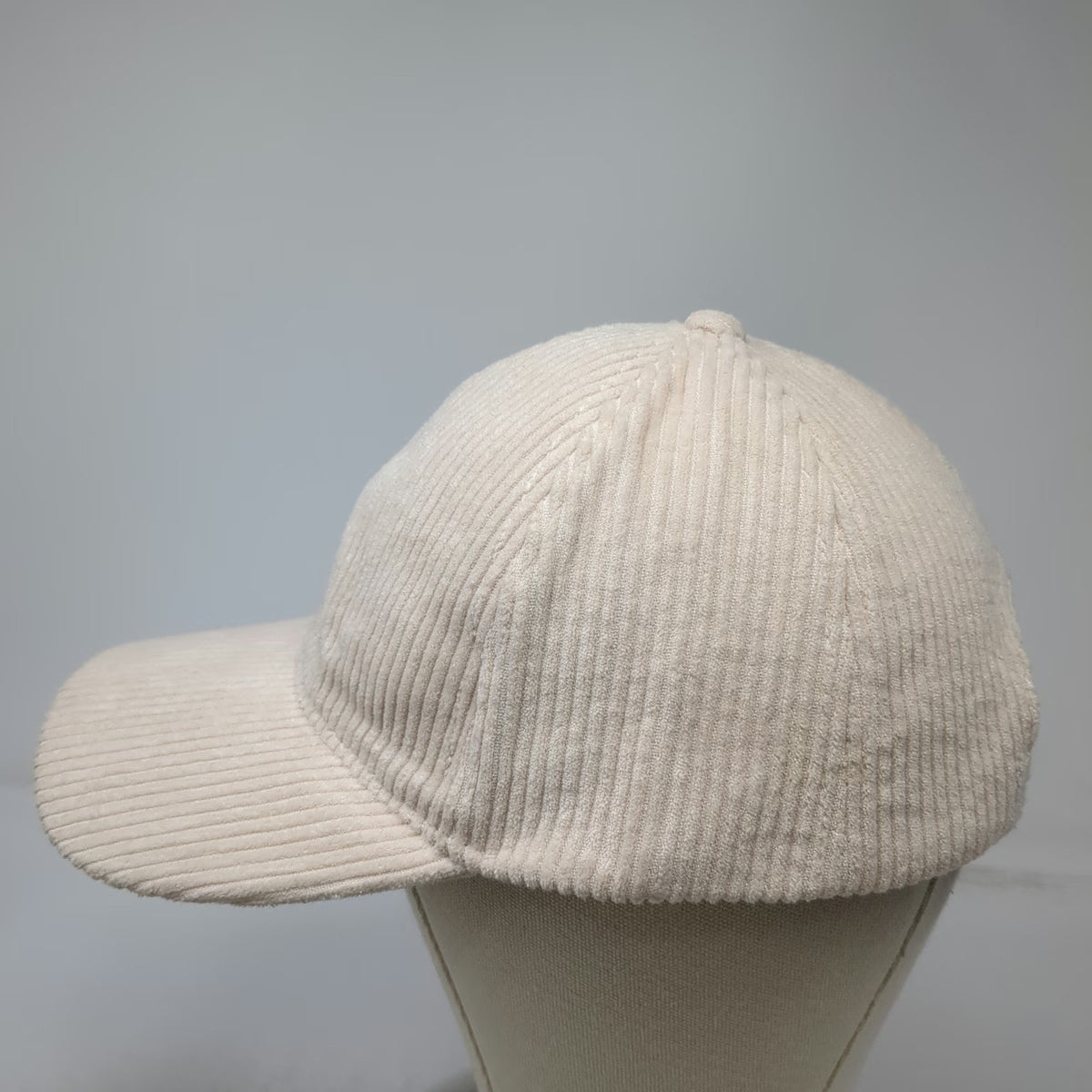 David and Young Baseball Cap Beige One Size Corduroy Cotton Slideback Hat Solid