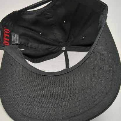 OTTO 5 Panel Black One Size Culture The Wellness Collective Snapback Hat Flat