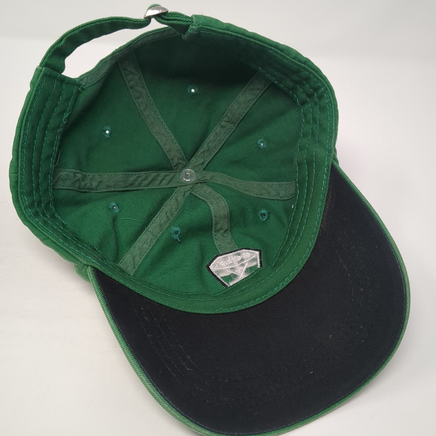 Golf Slideback Hat Green One Size Adjustable Embroidered Vent Holes