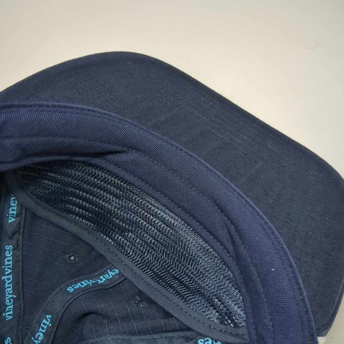 Vineyard Vines Snapback Blue Hat One Size Rope Ripstop Whale Logo Patch Cotton
