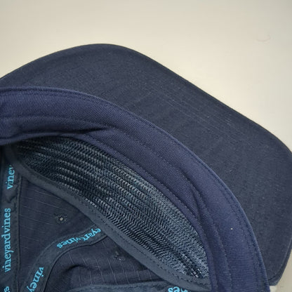Vineyard Vines Snapback Blue Hat One Size Rope Ripstop Whale Logo Patch Cotton