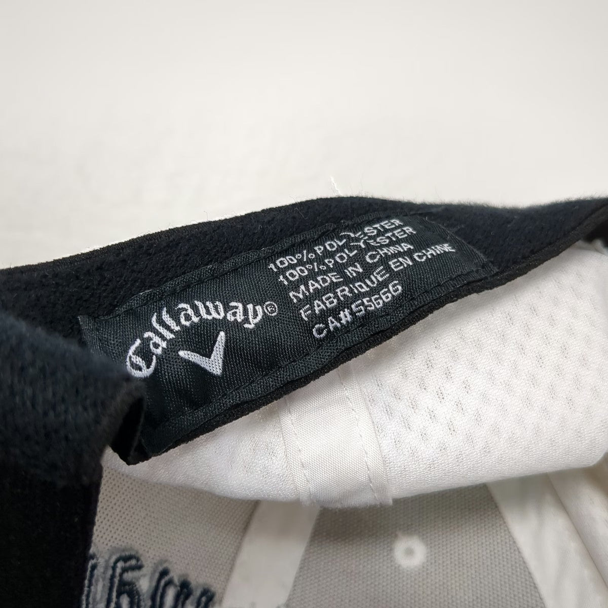 Callaway Baseball Cap White M Mesh Back Odyssey Logo Fitted Golf Stretch Hat
