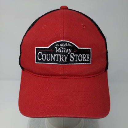Valley Country Store Snapback Mesh Back Trucker Hat Red OSFA Colorblock