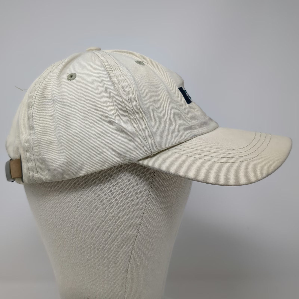The Shirt Company Baseball Cap Beige Blue Green One Size Leather Strapback Hat