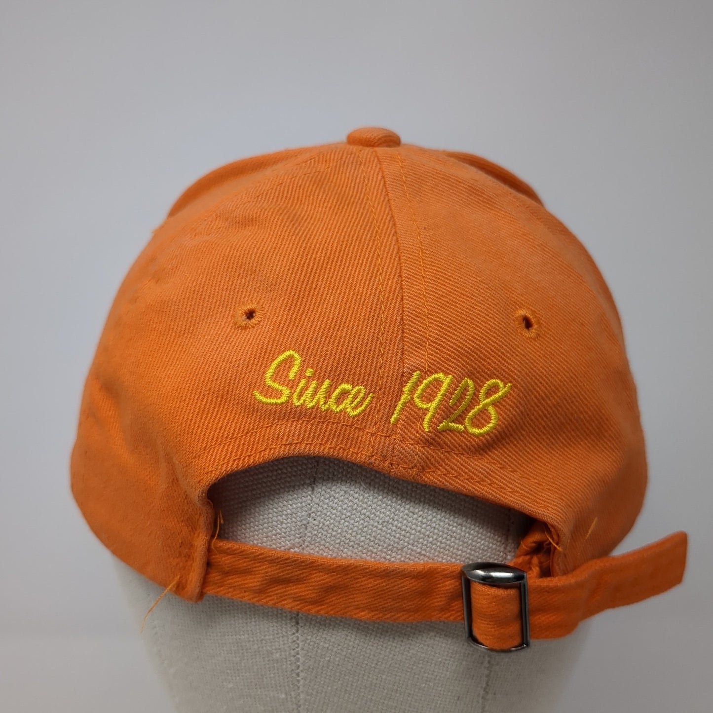Reese's Slideback Hat Orange One Size Adjustable Embroidered Colorblock