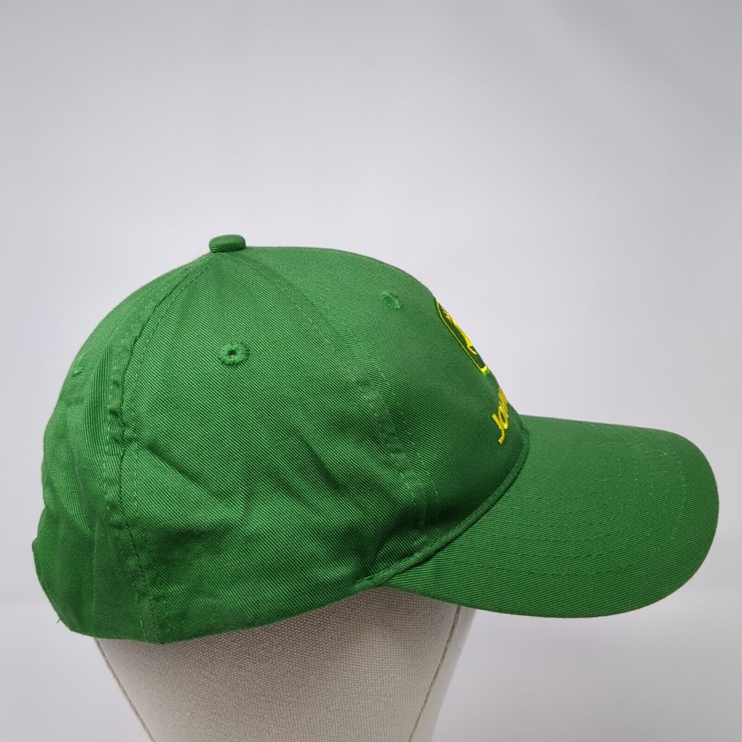 John Deere Logo Snapback Hat Green One Size Adjustable Cotton 6 Panel