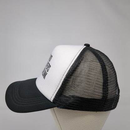Avoid Hangovers Stay Drunk Snapback Trucker Hat Black One Size Mesh Back