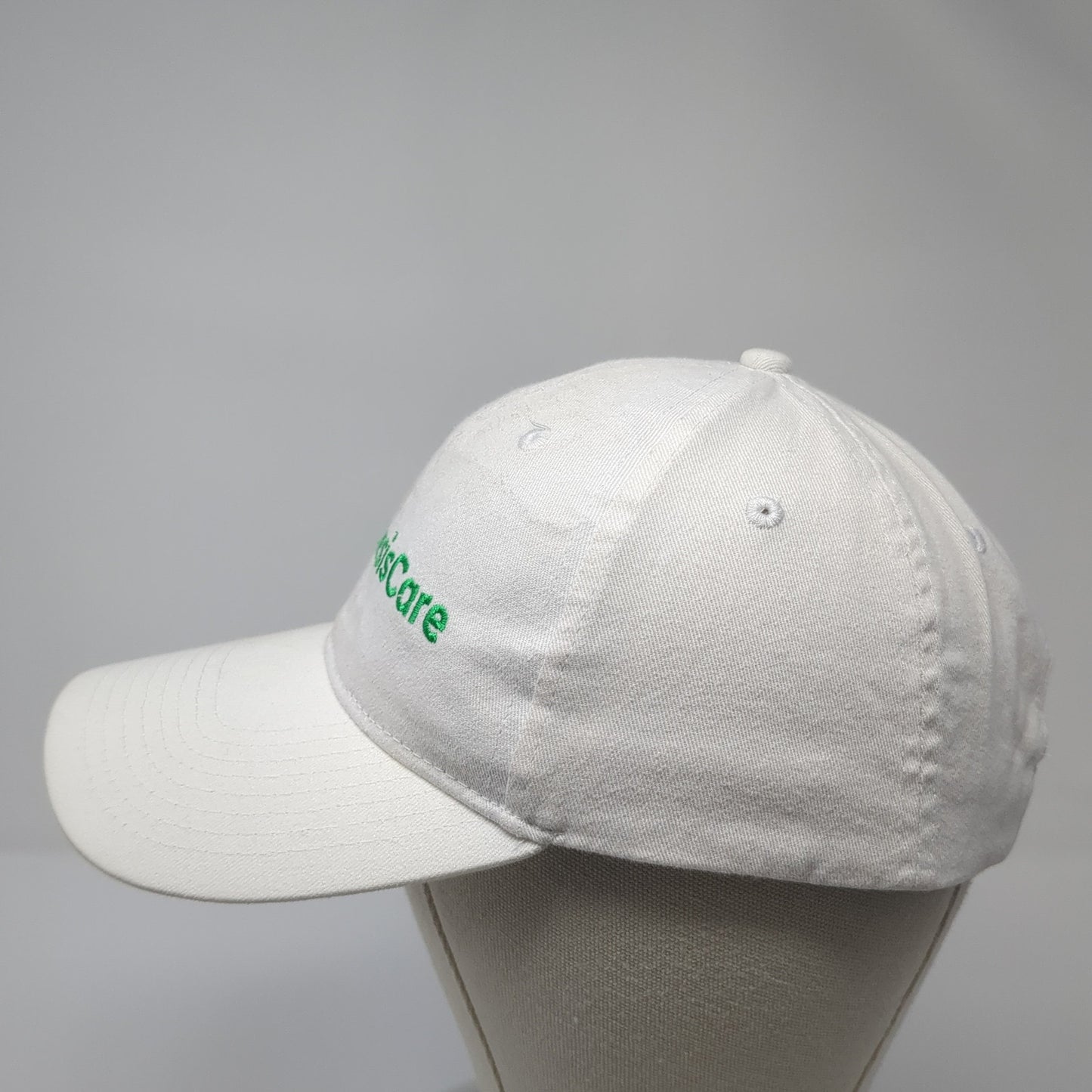 Genesis Care Strapback Baseball Cap White OS Adjustable Embroidered Hit Wear