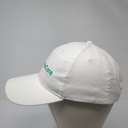 Genesis Care Strapback Baseball Cap White OS Adjustable Embroidered Hit Wear