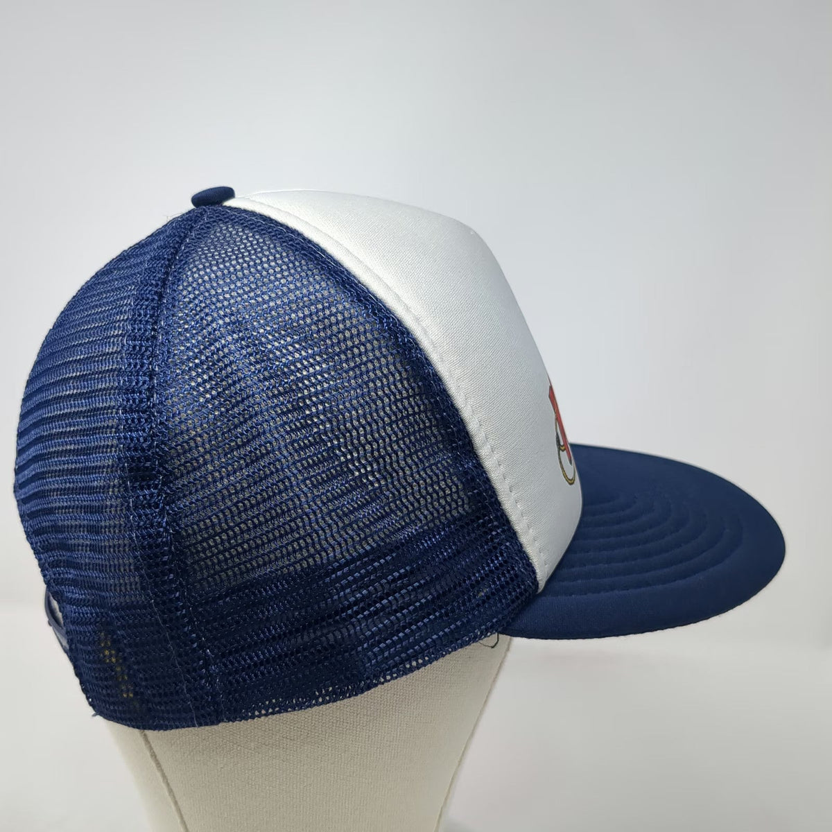 Otto Snapback Trucker Hat Blue White One Size KTRB AM 860 Stereo Radio Station