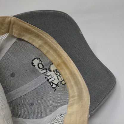 Country Cred Snapback Mesh Back Trucker Hat Gray OSFM Embroidered