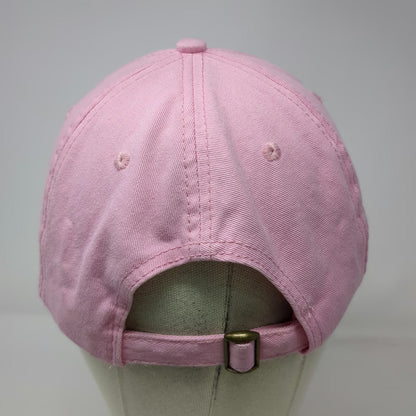 Baseball Cap Pink One Size Palm Beach Script Cotton Adjustable Hat