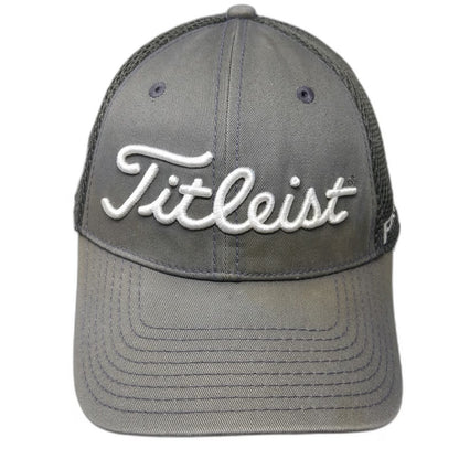 New Era Baseball Cap Gray M Titleist Golf Pro V1 FootJoy FJ Mesh Stretch Fit hat