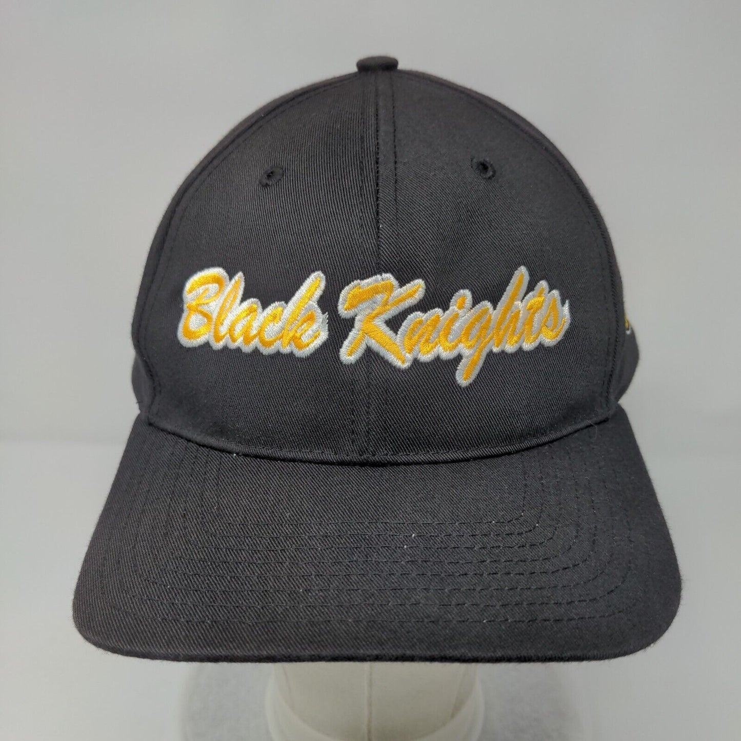 Black Knights Strapback Hat Black Medium-Large Embroidered Richardson
