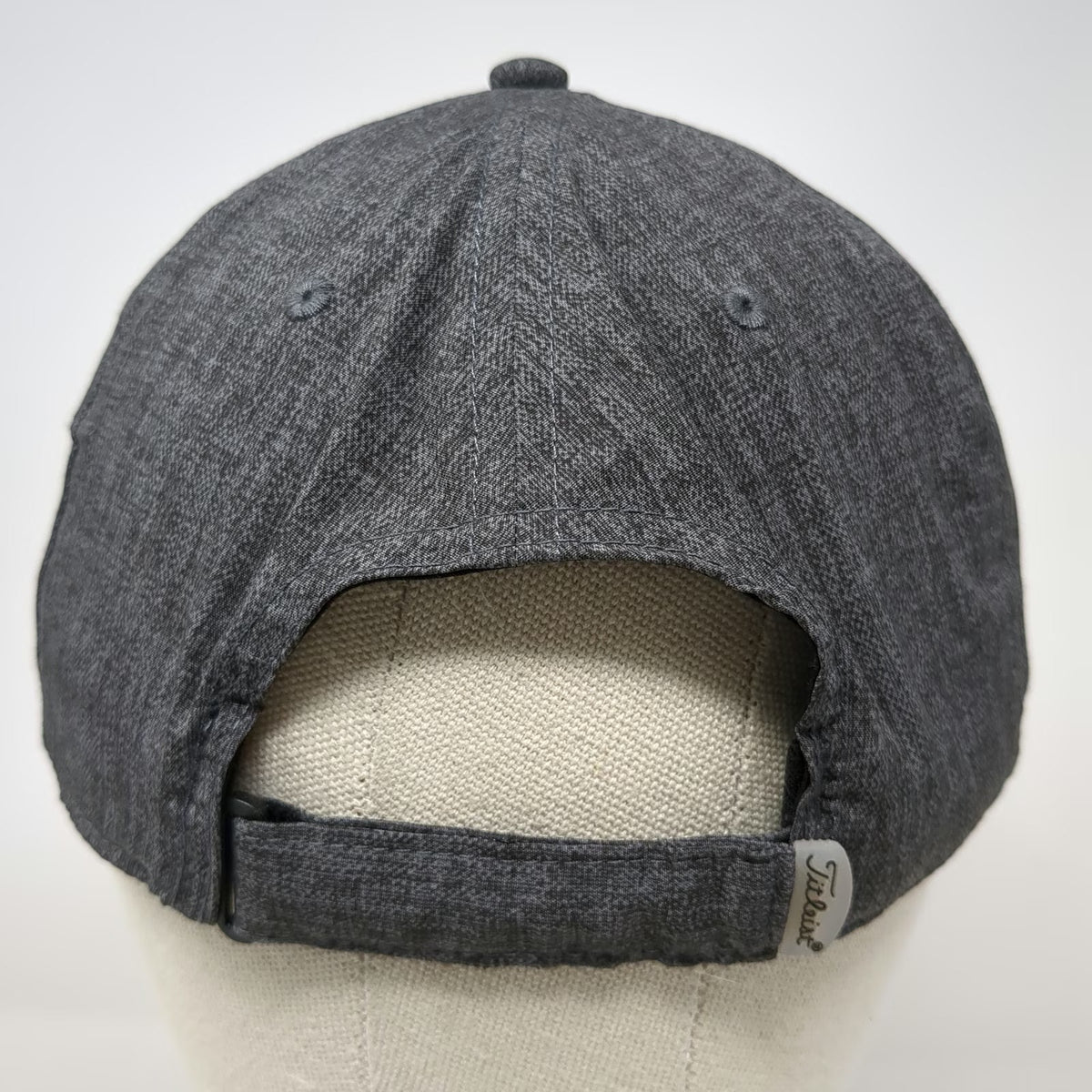 Titleist Baseball Cap Gray One Size Heathered Performance Spandex Blue Logo Hat