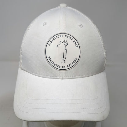Pukka Baseball Cap White One Size Albertsons Boise Open Golf Mesh Slideback Hat