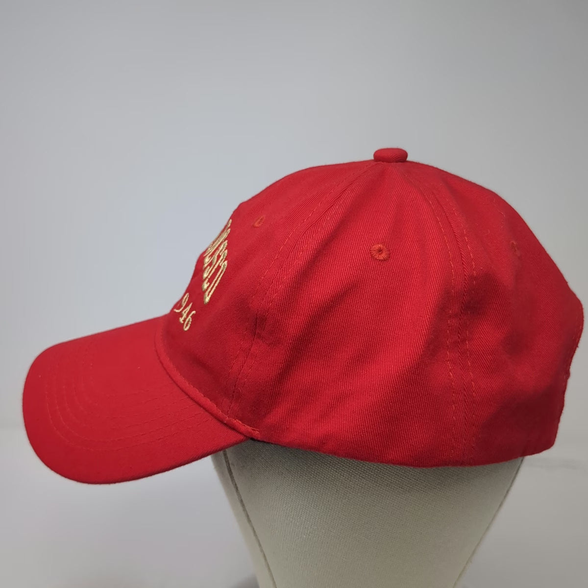 San Francisco Football EST 1946 Hat Baseball Cap Red One Size Gold Embroidery