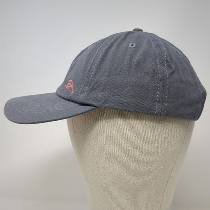 Tommy Bahama Baseball Cap Gray One Size Pink Underbrim Marlin Logo Slideback Hat