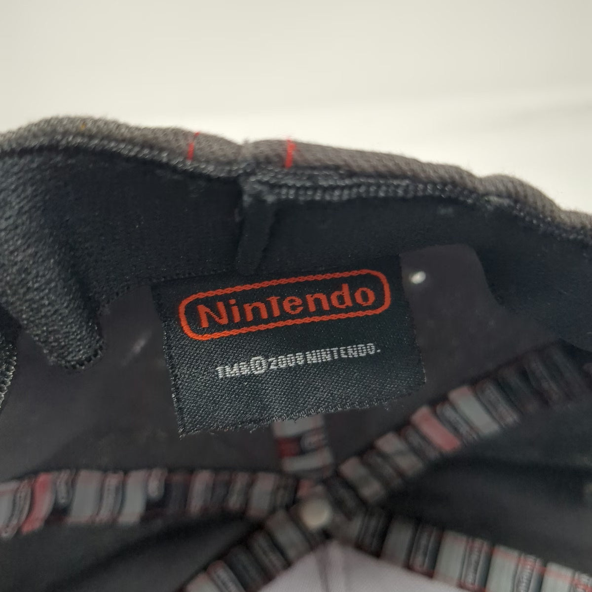 Nintendo 5 Panel Gray One Size NES Controller Red Stitching Stretch Fit Hat