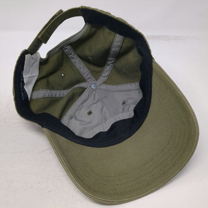 Carhartt Baseball Cap Green One Size Strapback Brown Patch Cotton Canvas Hat