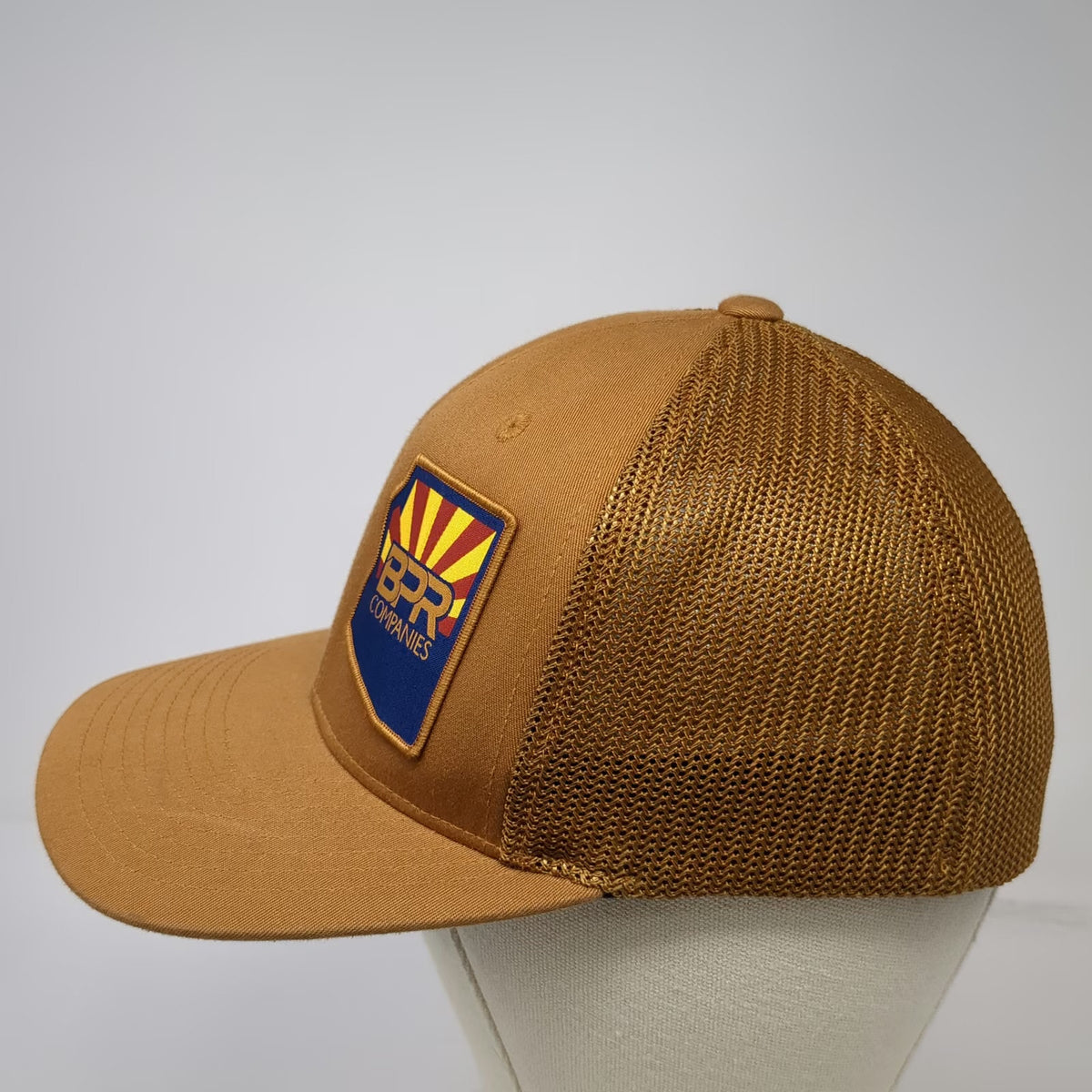 Yupoong Baseball Cap Brown One Size Mesh Flexfit Arizona BPR Companies Hat