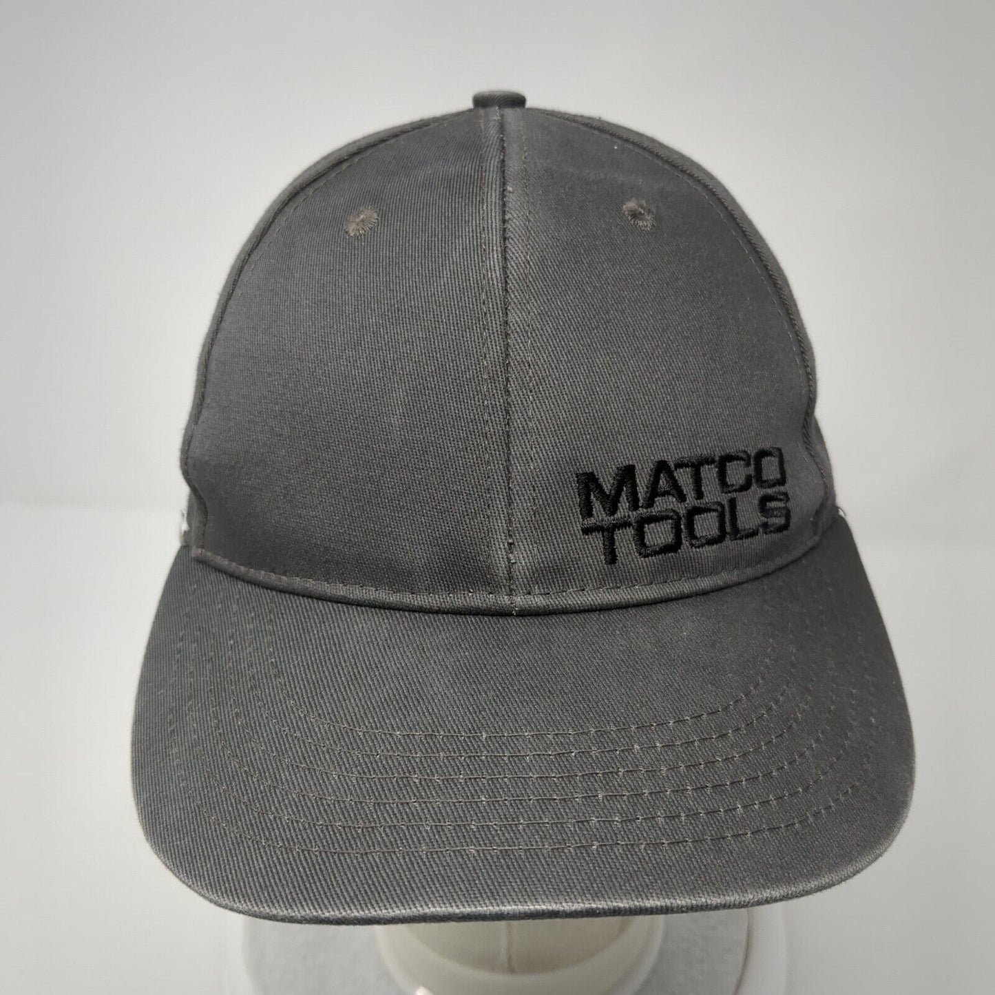 Matco Tools Fitted Hat Gray One Size Embroidered Solid 6 Panel Stretch