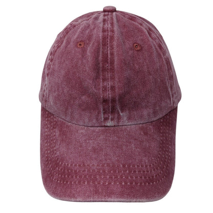 Unbranded Slideback Hat Red One Size Adjustable 6 Panel Vented Holes Blank