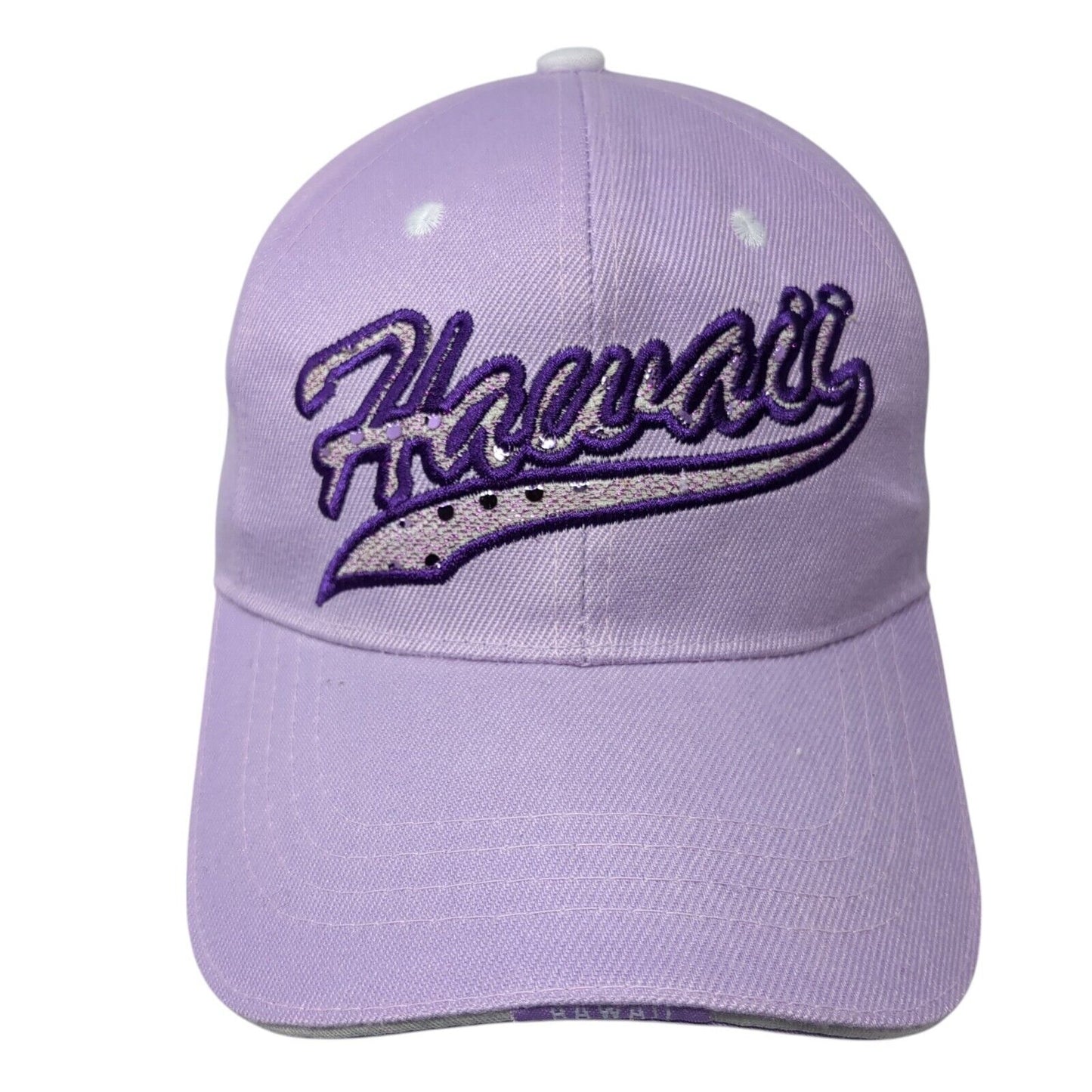 Hawaii Strapback Hat Purple One Size Adjustable Embroidered Chelona