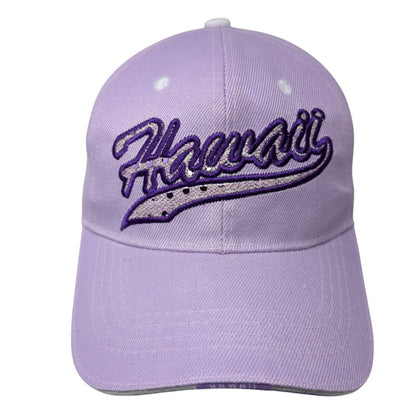 Hawaii Strapback Hat Purple One Size Adjustable Embroidered Chelona