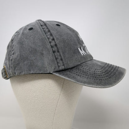 Ace Cap Inc Maui Palm Tree Gray One Size Baseball Cap Hat Embroidered Slideback