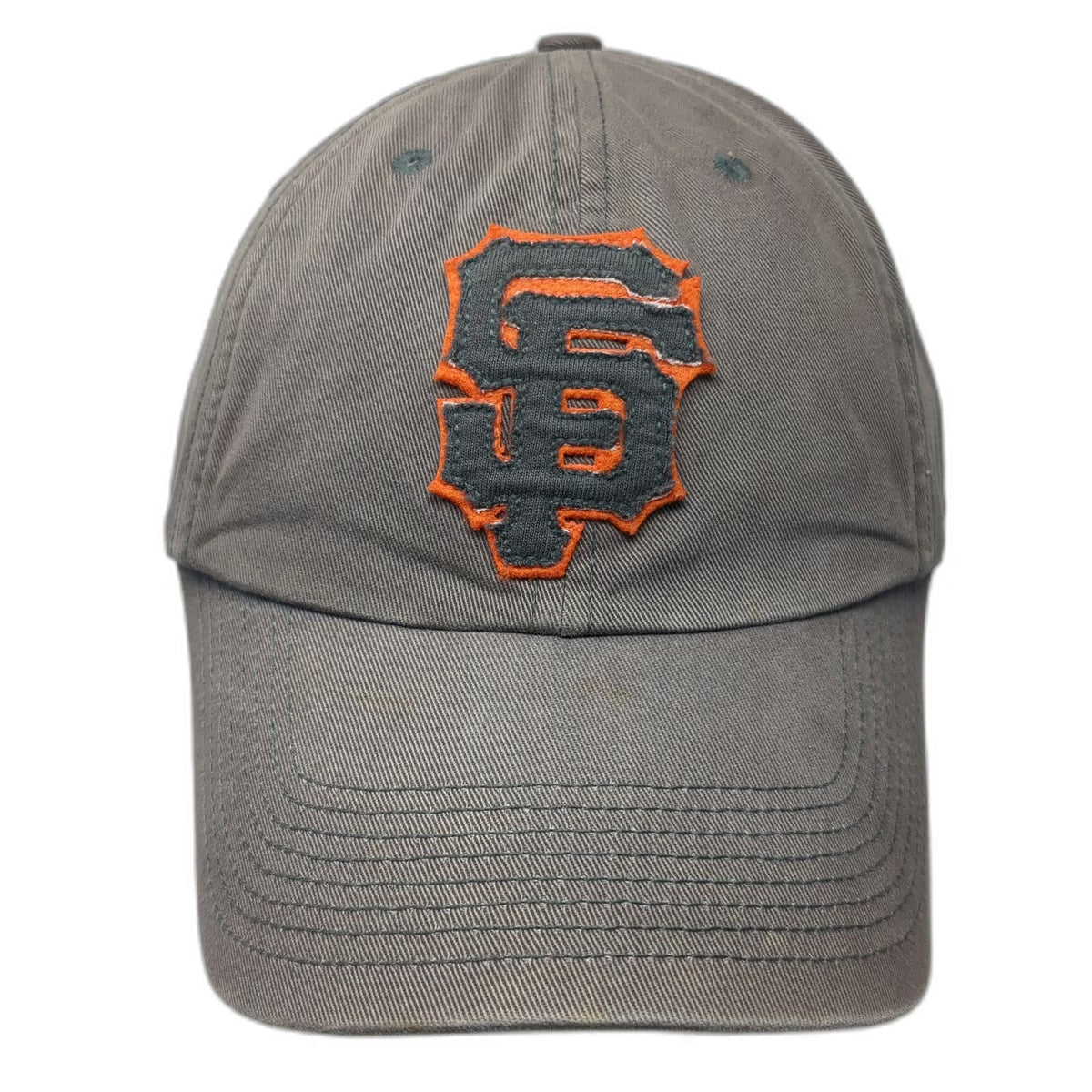 Nike San Francisco Giants MLB Gray OS Baseball Cap Hat Orange Leather Strap SF