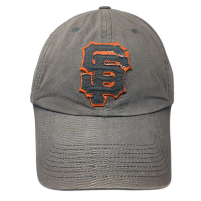 Nike San Francisco Giants MLB Gray OS Baseball Cap Hat Orange Leather Strap SF