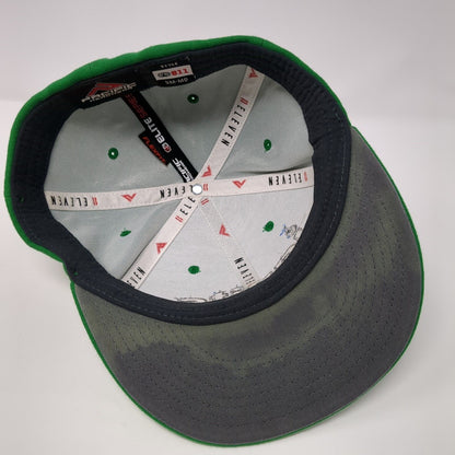 Ignite 811 Fitted Hat Green S/M Flexfit Eleven Elite Series Pacific Headwear