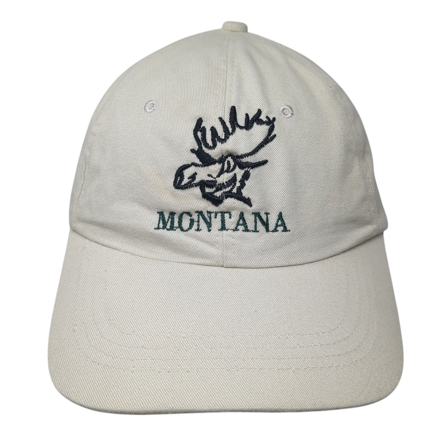 Montana Slideback Baseball Cap Beige One Size Adjustable Embroidered 6 Panel