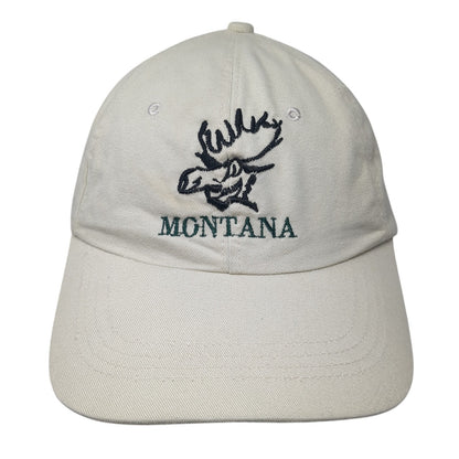 Montana Slideback Baseball Cap Beige One Size Adjustable Embroidered 6 Panel