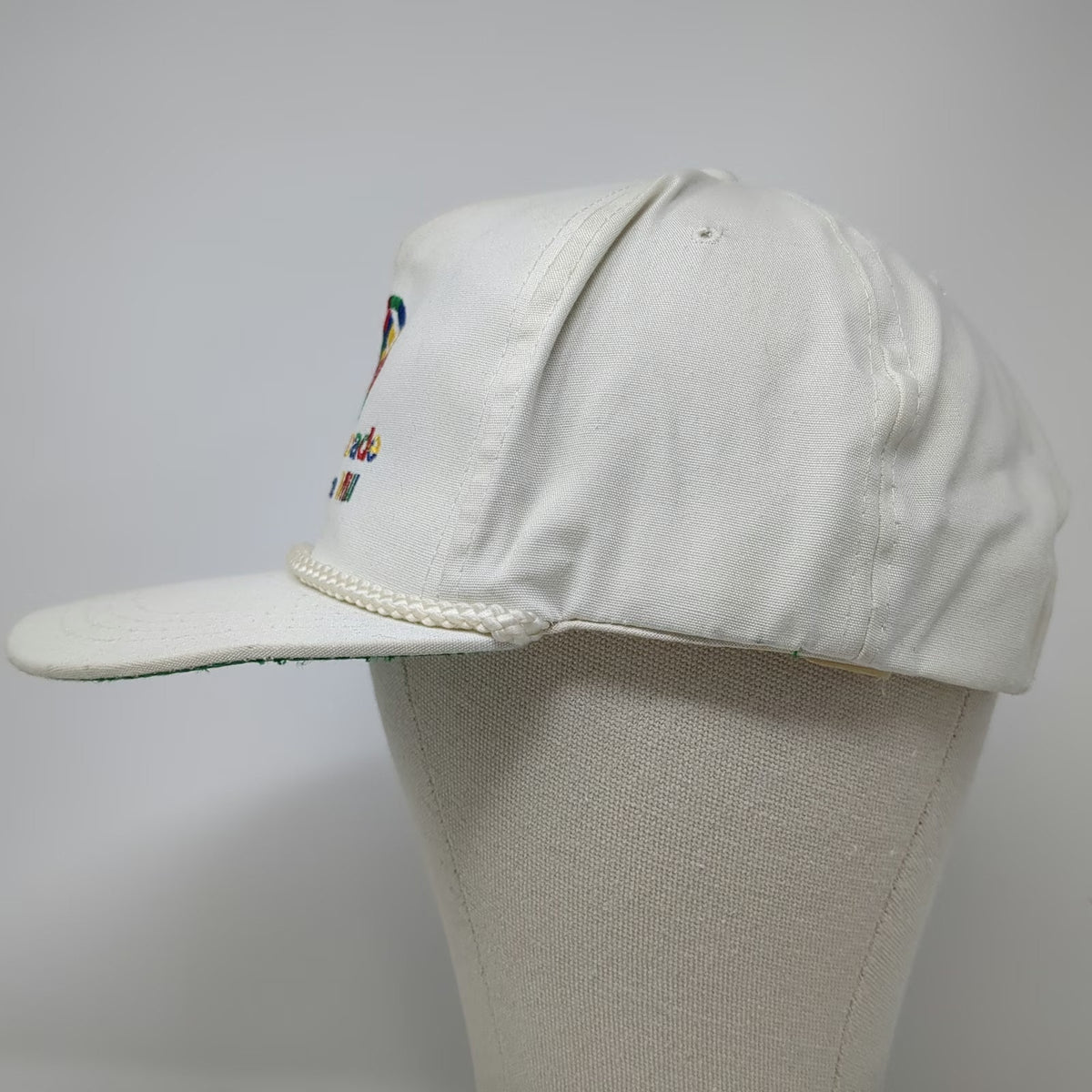 Yupoong 5 Panel White One Size Hat Boise Cascade West Tacoma Mill Rope Brim