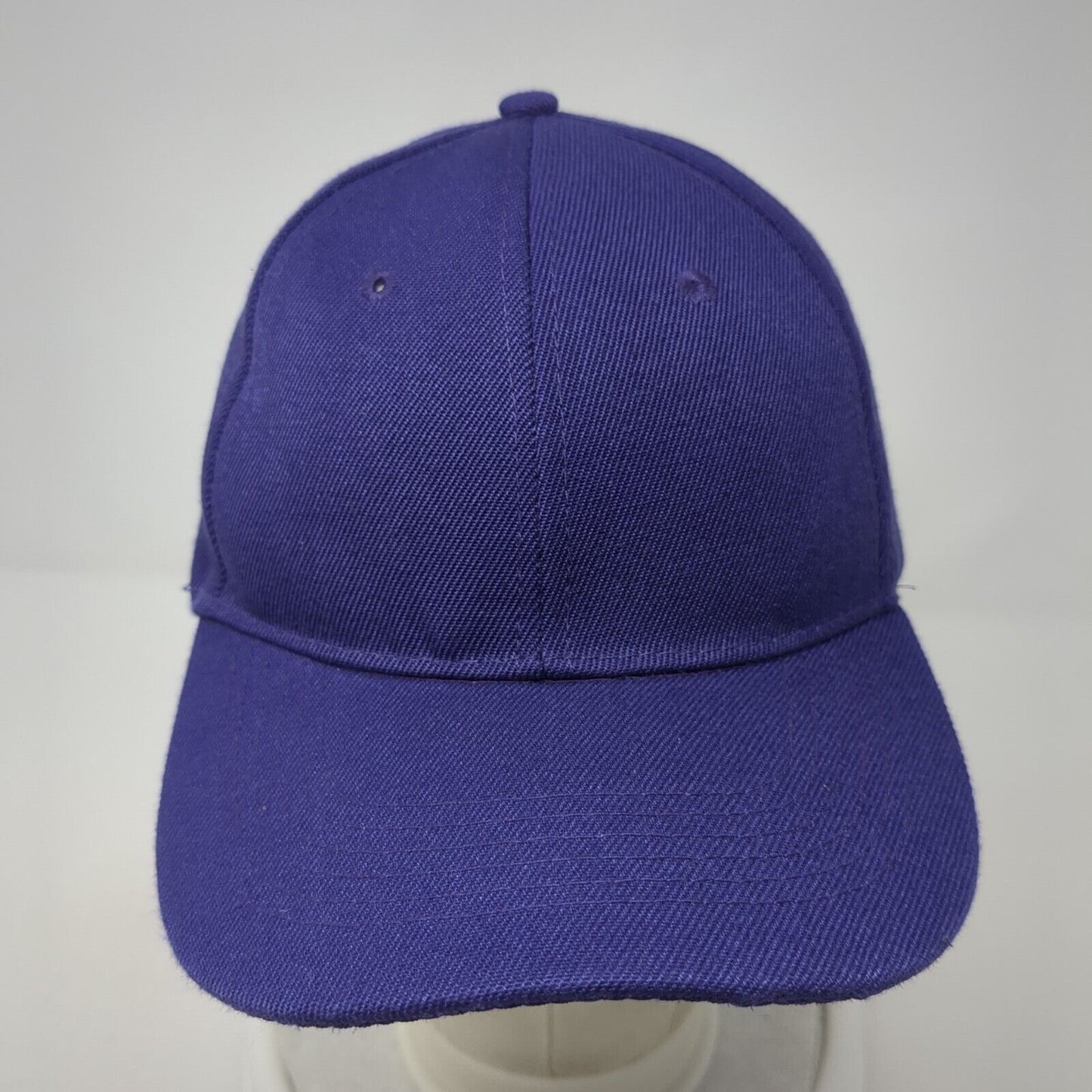 Unbranded Strapback Hat Purple One Size Adjustable 6 Panel Blank Solid
