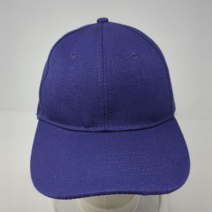 Unbranded Strapback Hat Purple One Size Adjustable 6 Panel Blank Solid