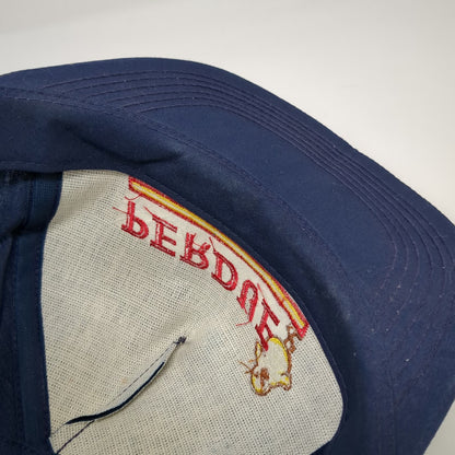 Perdue Farms Chicken Mascot Logo Blue Trucker Snapback Hat Poultry Vintage